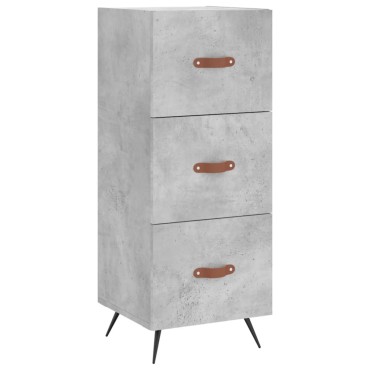 vidaXL Ντουλάπι Γκρι Σκυροδέματος 34,5x34x180cm Επεξεργασμένο Ξύλο 1 τεμ.