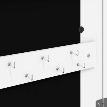 vidaXL Έπιπλο Κοσμημάτων με Καθρέφτη/LED Φώτα Επιτοίχιο Λευκό