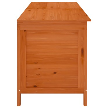 vidaXL Μπαούλο Αποθ. Κήπου Καφέ 198,5x50x56,5cm Μασίφ Ξύλο Ελάτης 1 τεμ.