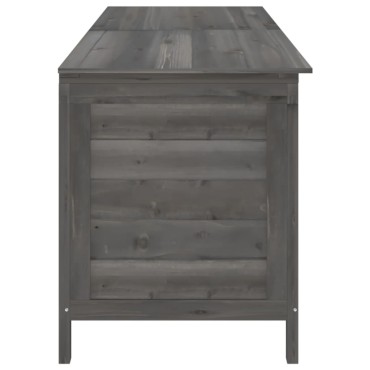 vidaXL Μπαούλο Αποθ. Κήπου Ανθρακί 198,5x50x56,5cm Μασίφ Ξύλο Ελάτης 1 τεμ.
