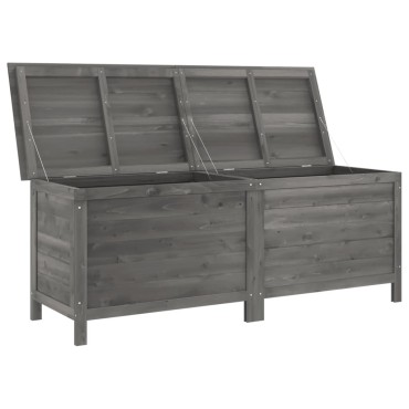 vidaXL Μπαούλο Αποθ. Κήπου Ανθρακί 150x50x56,5cm Μασίφ Ξύλο Ελάτης 1 τεμ.