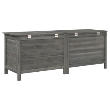 vidaXL Μπαούλο Αποθ. Κήπου Ανθρακί 150x50x56,5cm Μασίφ Ξύλο Ελάτης 1 τεμ.
