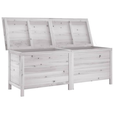 vidaXL Μπαούλο Αποθ. Κήπου Λευκό 150x50x56,5cm Μασίφ Ξύλο Ελάτης 1 τεμ.