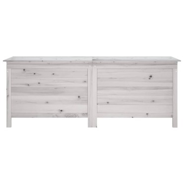 vidaXL Μπαούλο Αποθ. Κήπου Λευκό 150x50x56,5cm Μασίφ Ξύλο Ελάτης 1 τεμ.