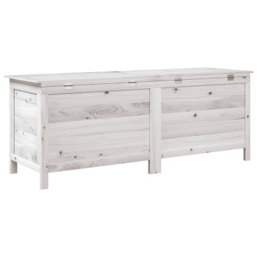 vidaXL Μπαούλο Αποθ. Κήπου Λευκό 150x50x56,5cm Μασίφ Ξύλο Ελάτης 1 τεμ.