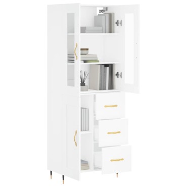 vidaXL Ντουλάπι Λευκό 69,5x34x180cm από Επεξεργασμένο Ξύλο 1 τεμ.