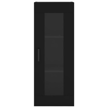 vidaXL Ντουλάπι Μαύρο 34,5x34x180cm από Επεξεργασμένο Ξύλο 1 τεμ.