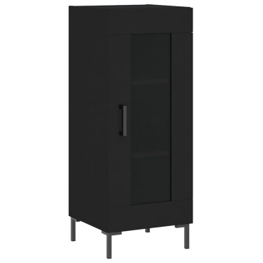 vidaXL Ντουλάπι Μαύρο 34,5x34x180cm από Επεξεργασμένο Ξύλο 1 τεμ.