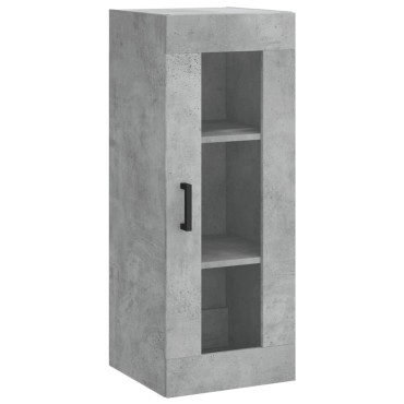vidaXL Ντουλάπι Γκρι Σκυροδέματος 34,5x34x180cm Επεξεργασμένο Ξύλο 1 τεμ.