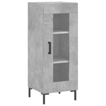 vidaXL Ντουλάπι Γκρι Σκυροδέματος 34,5x34x180cm Επεξεργασμένο Ξύλο 1 τεμ.