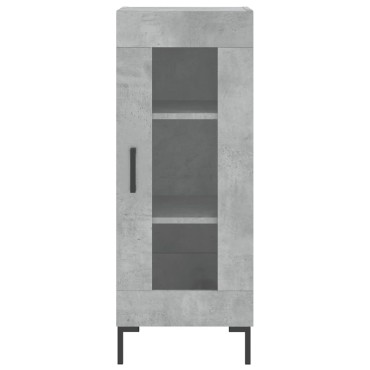 vidaXL Ντουλάπι Γκρι Σκυροδέματος 34,5x34x180cm Επεξεργασμένο Ξύλο 1 τεμ.