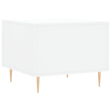 vidaXL Τραπεζάκια Σαλονιού 2 τεμ. Λευκά 50x50x40cm Επεξεργασμένο Ξύλο