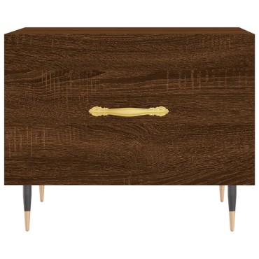 vidaXL Τραπεζάκια Σαλονιού 2 τεμ. Brown Oak 50x50x40cm Επεξ. Ξύλο