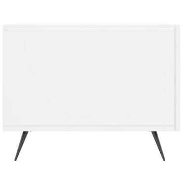 vidaXL Τραπεζάκια Σαλονιού 2 τεμ. Λευκά 50x50x40cm Επεξεργασμένο Ξύλο