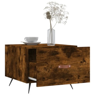 vidaXL Τραπεζάκια Σαλονιού 2 τεμ. Καπνιστή Oak 50x50x40cm Επεξ. Ξύλο