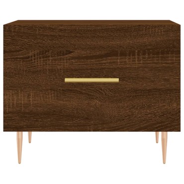 vidaXL Τραπεζάκια Σαλονιού 2 τεμ. Brown Oak 50x50x40cm Επεξ. Ξύλο