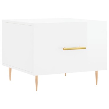 vidaXL Τραπεζάκια Σαλονιού 2 τεμ. Λευκά 50x50x40cm Επεξεργασμένο Ξύλο