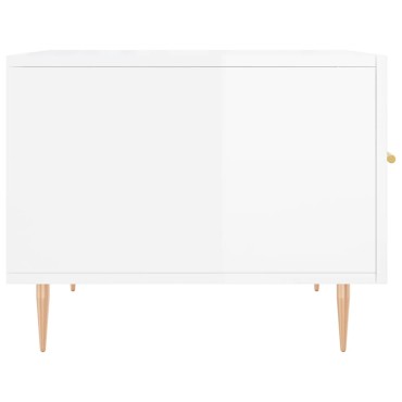 vidaXL Τραπεζάκια Σαλονιού 2 τεμ. Λευκά 50x50x40cm Επεξεργασμένο Ξύλο