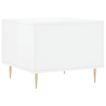 vidaXL Τραπεζάκια Σαλονιού 2 τεμ. Λευκά 50x50x40cm Επεξεργασμένο Ξύλο