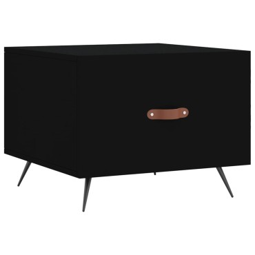 vidaXL Τραπεζάκια Σαλονιού 2 τεμ. Μαύρα 50x50x40cm Επεξεργ. Ξύλο