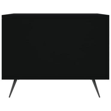 vidaXL Τραπεζάκια Σαλονιού 2 τεμ. Μαύρα 50x50x40cm Επεξεργ. Ξύλο
