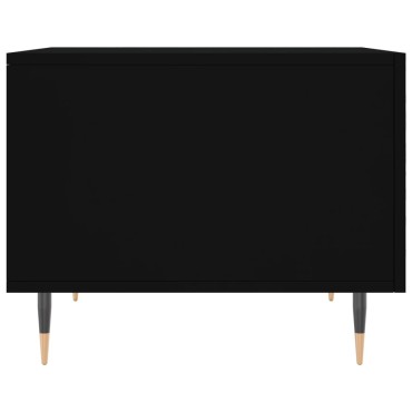 vidaXL Τραπεζάκια Σαλονιού 2 τεμ. Μαύρα 50x50x40cm Επεξεργ. Ξύλο