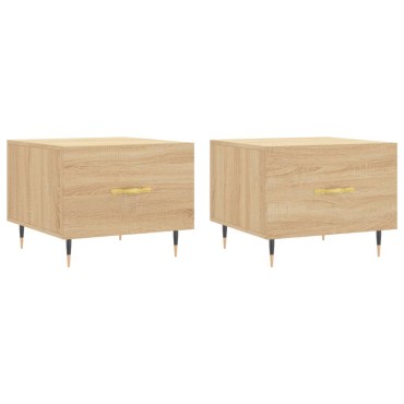 vidaXL Τραπεζάκια Σαλονιού 2 τεμ. Sonoma Δρυς 50x50x40cm Επεξ. Ξύλο