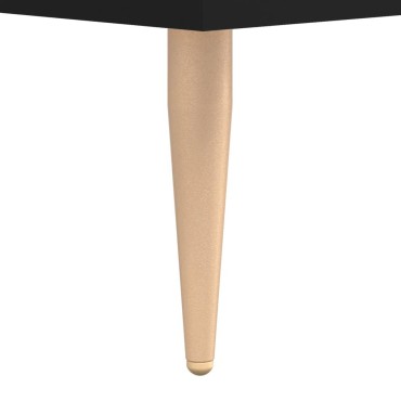 vidaXL Τραπεζάκια Σαλονιού 2 τεμ. Μαύρα 50x50x40cm Επεξεργ. Ξύλο
