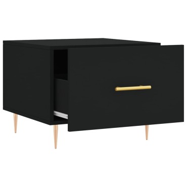 vidaXL Τραπεζάκια Σαλονιού 2 τεμ. Μαύρα 50x50x40cm Επεξεργ. Ξύλο