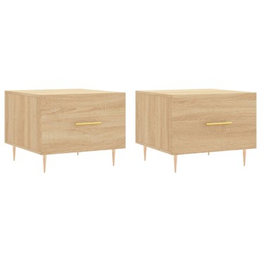 vidaXL Τραπεζάκια Σαλονιού 2 τεμ. Sonoma Δρυς 50x50x40cm Επεξ. Ξύλο
