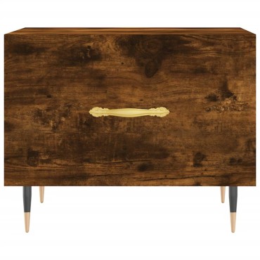 vidaXL Τραπεζάκια Σαλονιού 2 τεμ. Καπνιστή Oak 50x50x40cm Επεξ. Ξύλο