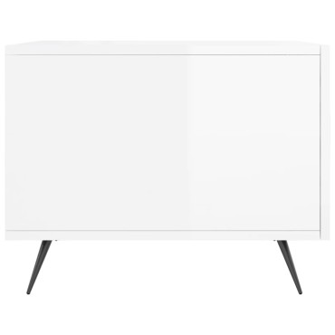 vidaXL Τραπεζάκια Σαλονιού 2 τεμ. Λευκά 50x50x40cm Επεξεργασμένο Ξύλο