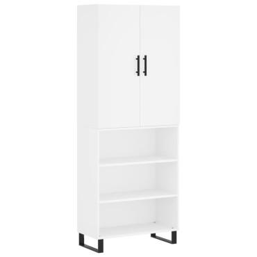 vidaXL Ντουλάπι Λευκό 69,5x34x180cm από Επεξεργασμένο Ξύλο 1 τεμ.