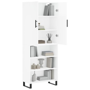 vidaXL Ντουλάπι Λευκό 69,5x34x180cm από Επεξεργασμένο Ξύλο 1 τεμ.