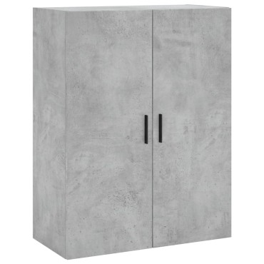 vidaXL Ντουλάπι Γκρι Σκυροδέματος 69,5x34x180cm Επεξεργασμένο Ξύλο 1 τεμ.