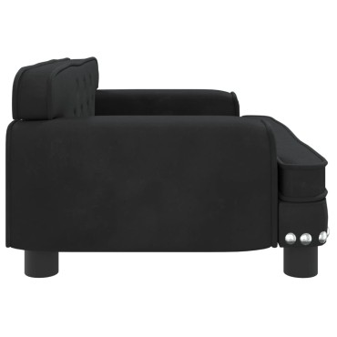 vidaXL Καναπές Παιδικός Μαύρο 70x45x30cm από Βελούδο 1 τεμ.