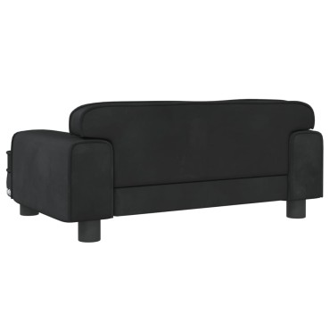 vidaXL Καναπές Παιδικός Μαύρο 70x45x30cm από Βελούδο 1 τεμ.