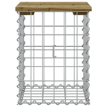 vidaXL Παγκάκι Κήπου Συρματοκιβώτιο 33x31x42cm Εμποτ. Ξύλο Πεύκου 1 τεμ.