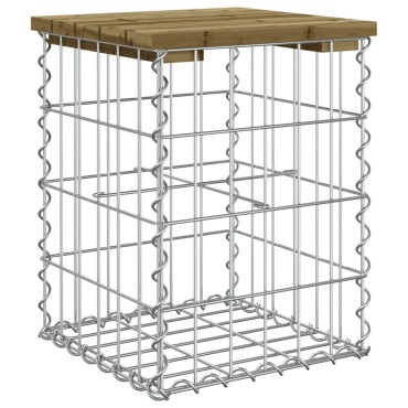 vidaXL Παγκάκι Κήπου Συρματοκιβώτιο 33x31x42cm Εμποτ. Ξύλο Πεύκου 1 τεμ.