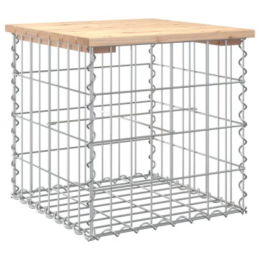 vidaXL Παγκάκι Κήπου Συρματοκιβώτιο 43x44x42cm από Μασίφ Ξύλο Πεύκου 1 τεμ.