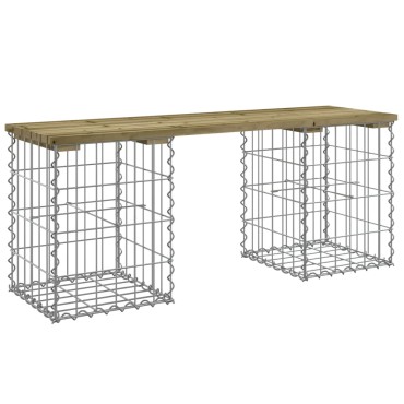 vidaXL Παγκάκι Κήπου Συρματοκιβώτιο 103x31x42cm Εμποτ. Ξύλο Πεύκου 1 τεμ.