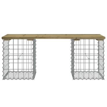 vidaXL Παγκάκι Κήπου Συρματοκιβώτιο 103x31x42cm Εμποτ. Ξύλο Πεύκου 1 τεμ.
