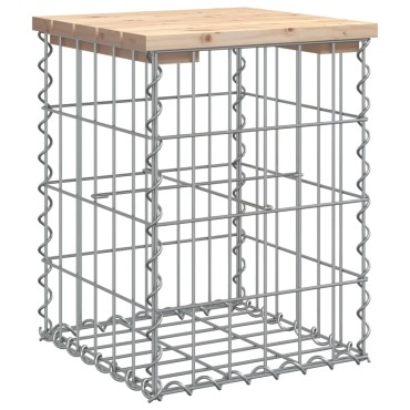 vidaXL Παγκάκι Κήπου Συρματοκιβώτιο 33x31x42cm από Μασίφ Ξύλο Πεύκου 1 τεμ.