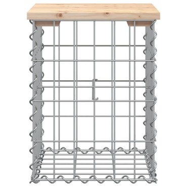 vidaXL Παγκάκι Κήπου Συρματοκιβώτιο 33x31x42cm από Μασίφ Ξύλο Πεύκου 1 τεμ.