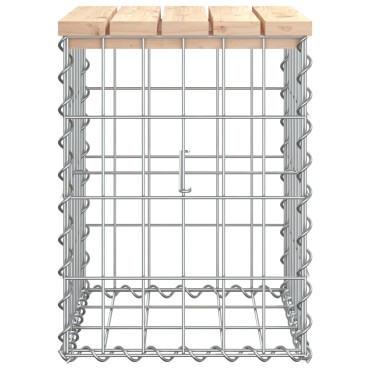 vidaXL Παγκάκι Κήπου Συρματοκιβώτιο 33x31x42cm από Μασίφ Ξύλο Πεύκου 1 τεμ.