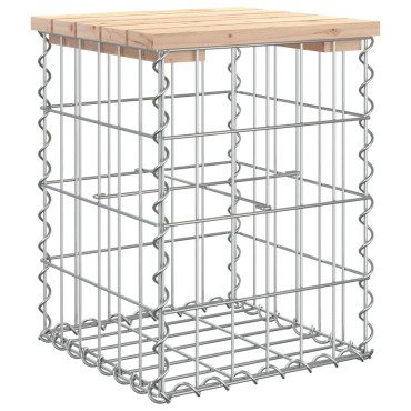 vidaXL Παγκάκι Κήπου Συρματοκιβώτιο 33x31x42cm από Μασίφ Ξύλο Πεύκου 1 τεμ.