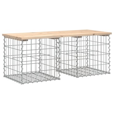 vidaXL Παγκάκι Κήπου Συρματοκιβώτιο 103x44x42cm Μασίφ Ξύλο Πεύκου 1 τεμ.