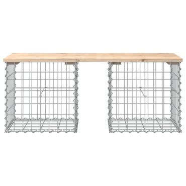 vidaXL Παγκάκι Κήπου Συρματοκιβώτιο 103x44x42cm Μασίφ Ξύλο Πεύκου 1 τεμ.