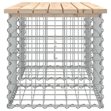 vidaXL Παγκάκι Κήπου Συρματοκιβώτιο 103x44x42cm Μασίφ Ξύλο Πεύκου 1 τεμ.