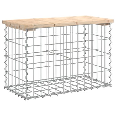 vidaXL Παγκάκι Κήπου Συρματοκιβώτιο 63x31,5x42cm Μασίφ Ξύλο Πεύκου 1 τεμ.